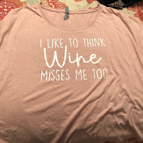Maternity Top: I like to think wine misses me too - Picture 3 of 4
